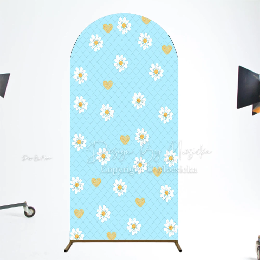 Mocsicka mariage arc décors couvre enfant bébé douche fille princesse anniversaire bleu Photo arqué arrière-plans blanc fleur décor