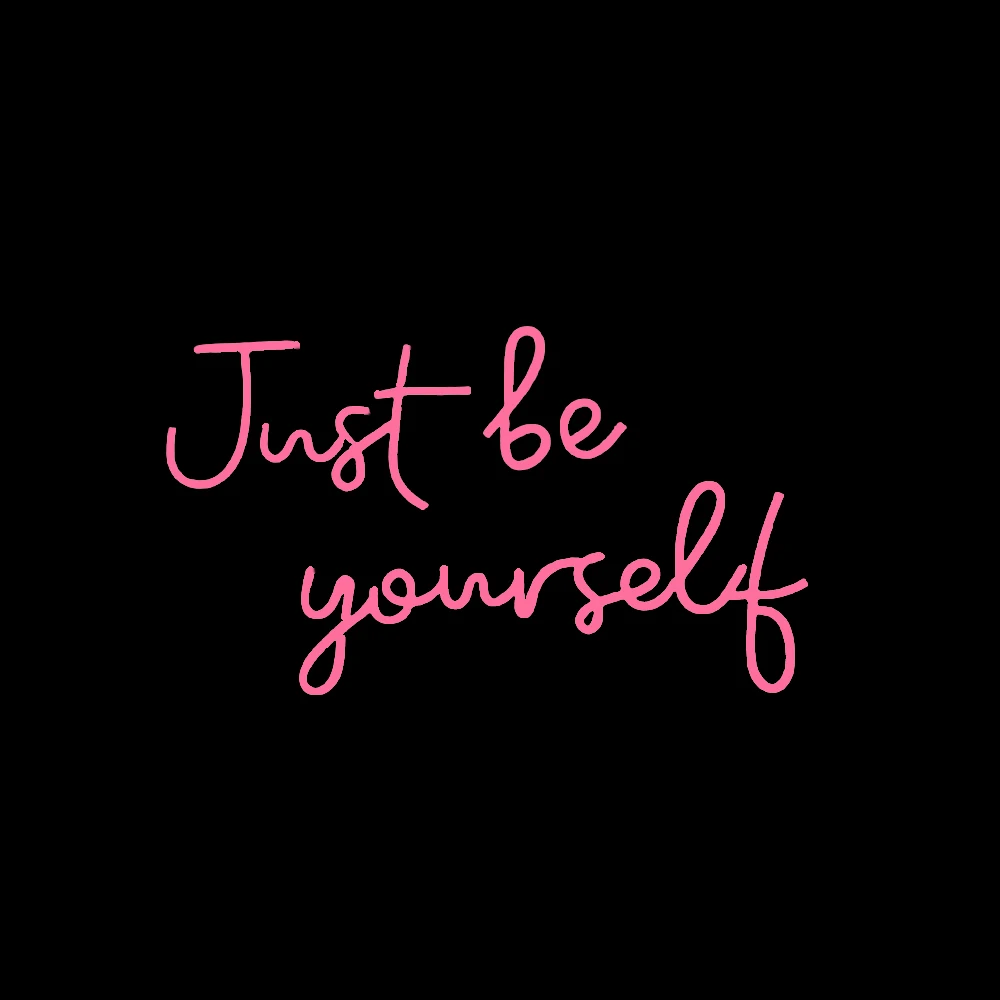 

Just Be Yourself Wall Neon Light Sign Custom Handmade Real Glass Tube Beer Bar Home Room Decor Party Display Lamp Gift 17"X12"