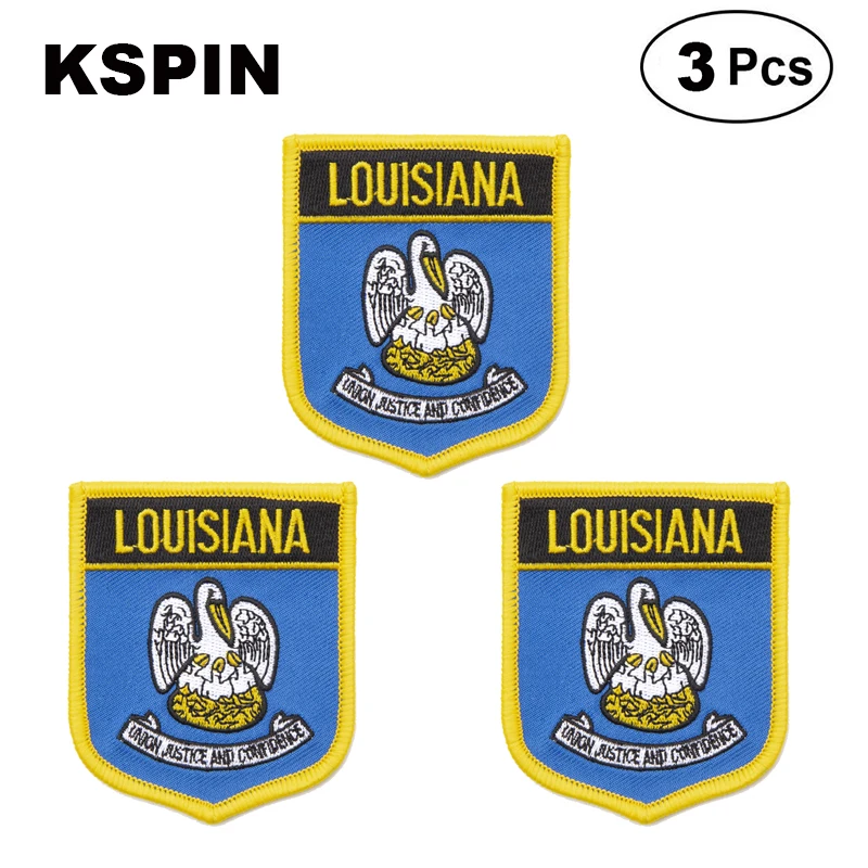 U.S.A Louisiana Shiled Shape flag patches national flag patches for Cothing DIY Decoration