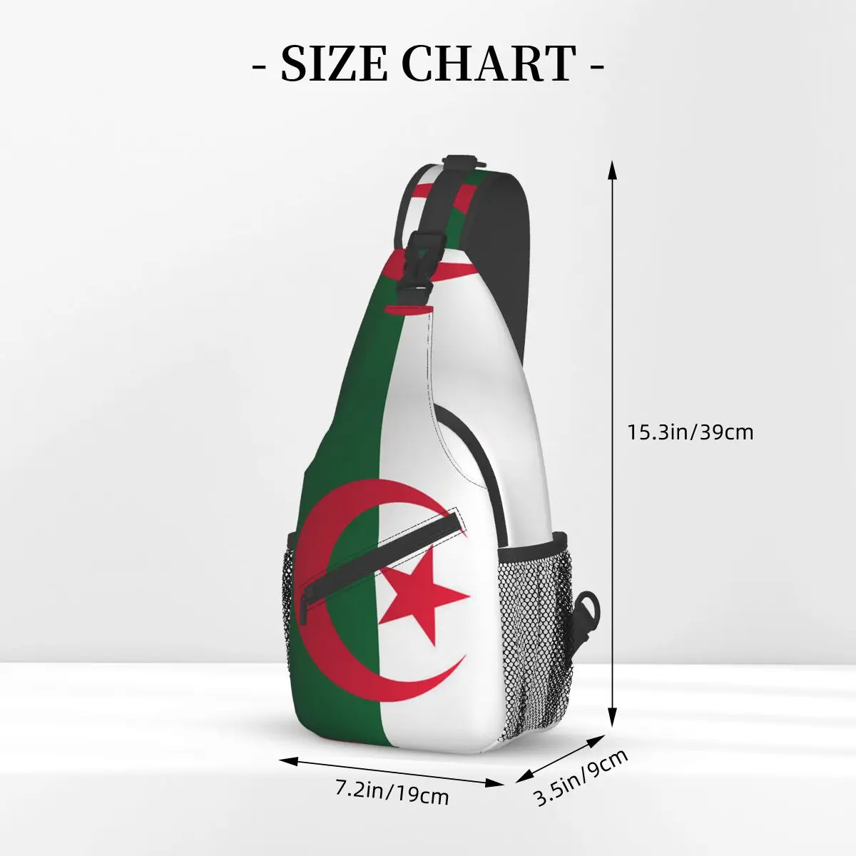 Сумка-слинг через плечо с флагом Алжира, маленькая нагрудная сумка, рюкзак на плечо, рюкзак для пешего туризма, путешествий, ранец