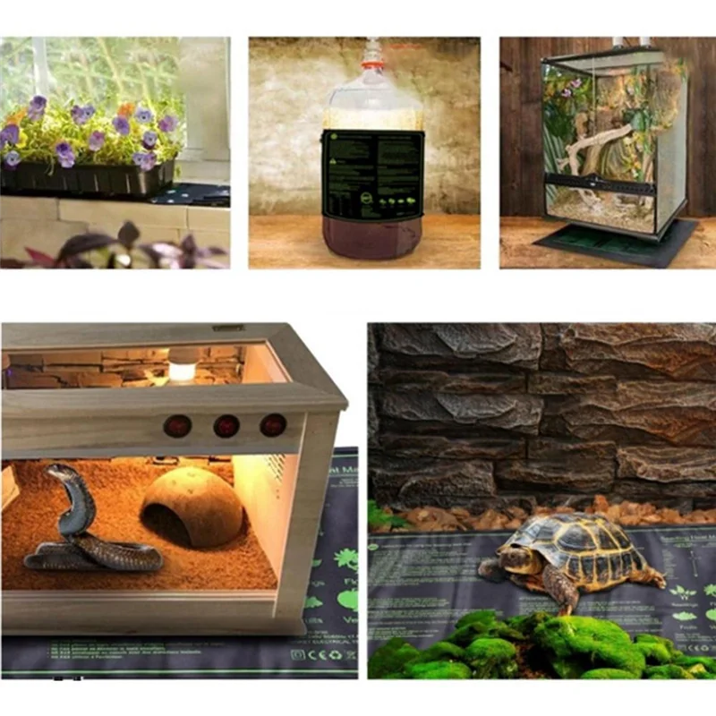 

H-W Plant Heating Mat Pets Warm Pad Incubator 6-Speed Thermostat Timed Nurturing Waterproof Greenhouse Mats Easy To Use (A)EU Pl