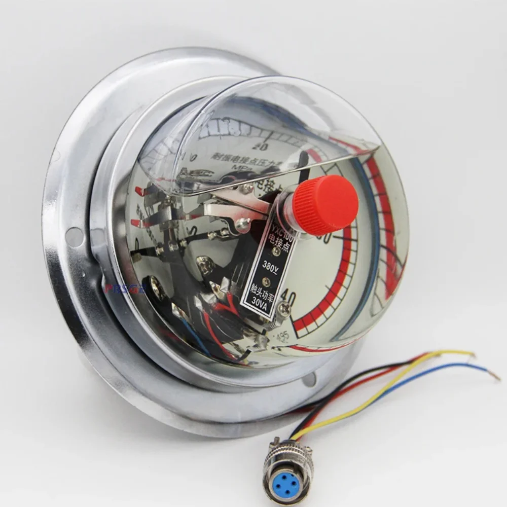 Hydraulic Electric Contact Pressure Gauge 40mpa Axial Seismic Resistant Ss304 Manometer 25Mpa 60Mpa