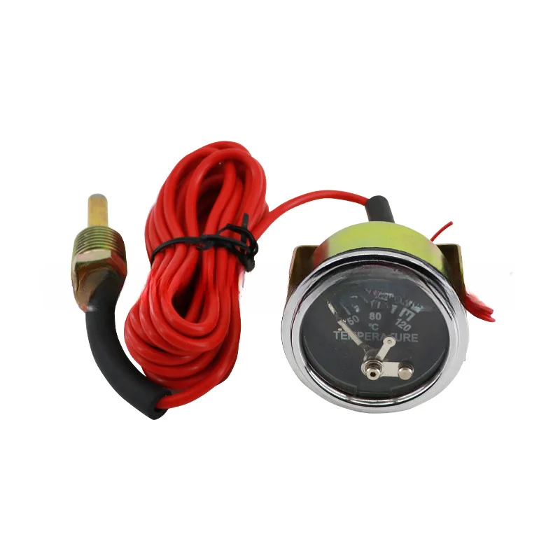 12 Volt 24 Volt Water Temperature Indicator Iron Housing 40-120 for C 130-250 F Range for General Vehicle Cooling System