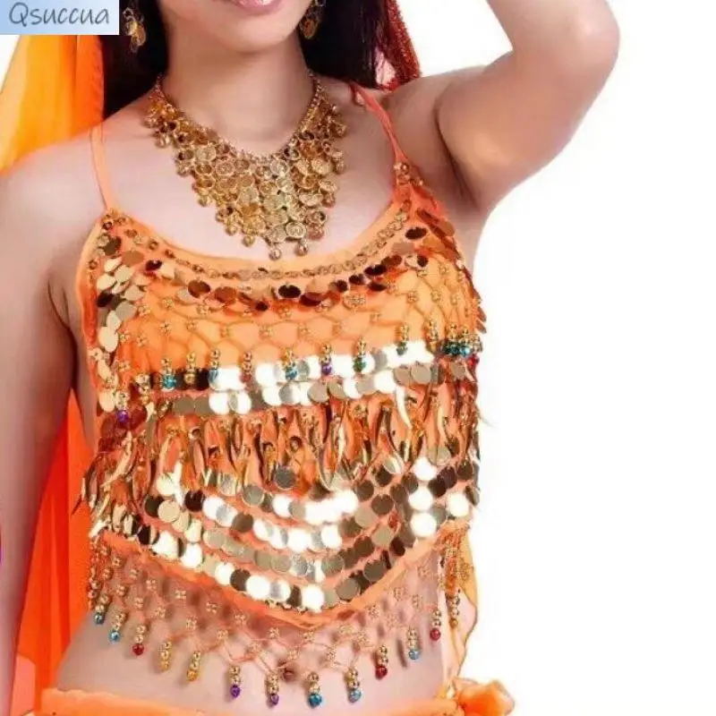 Belly Dance Performance Clothes Tops Dance Clothes Indian Dance Sequined Performance Bras