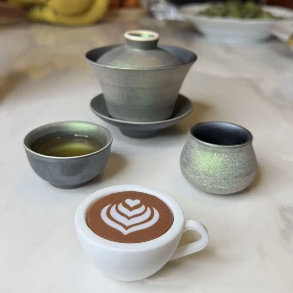 3D-gedruckter Clicker-Schlüsselanhänger, Simulations-Lebensmittel, lustiger Fingerknopf-Anhänger, Fidget-Sensorik-Kaffee-Beruhigungs-Schlüsselanhänger, Taschenanhänger – Detail 4