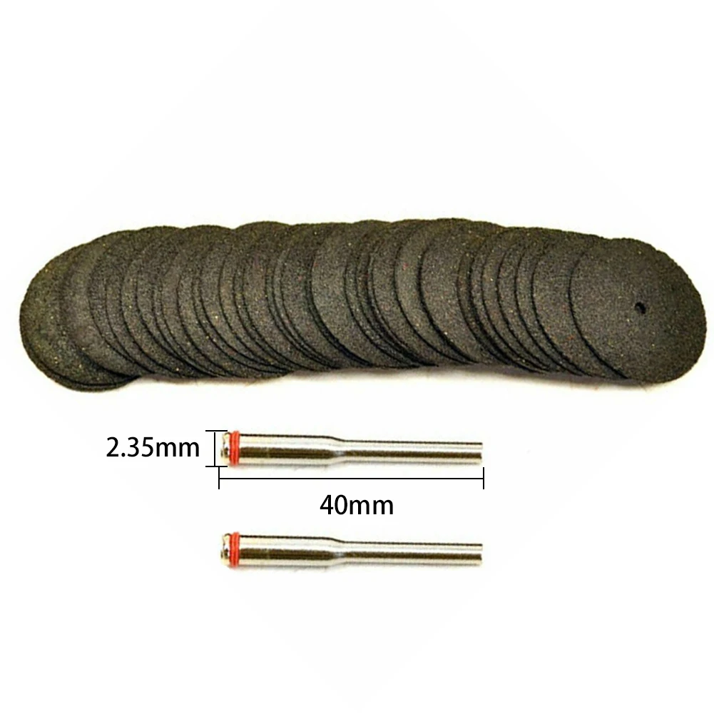 

72Pcs 24mmresin Cutting Discs Wheel Cutting Disc With 2pcs Connecting Rod For Rotating Tools With 3.1 Mm Mandrel Abrasive Tools
