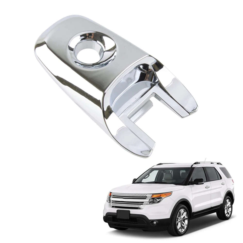 BA1Z78218A14A Car Front Left Chrome Exterior Door Handle Lock Cylinder Cap Cover Fit for Ford Explorer Edge