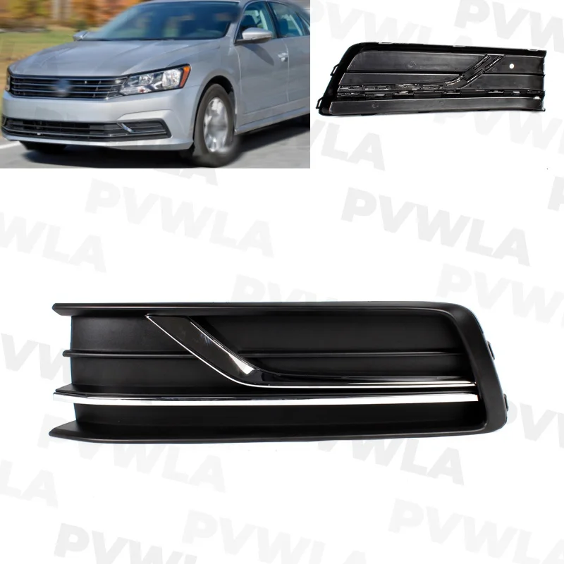 

1pc Left Side Fog Light Lamp Grille Cover Without Hole For VW Passat USA Version 2016 2017 2018 2019 561854661L