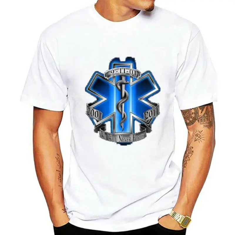 2022 Fashion Mens Black Ems Emt Emergency Medical Services T Shirt Paramedic 9 11 Sept 11 Tee Double Side Tee