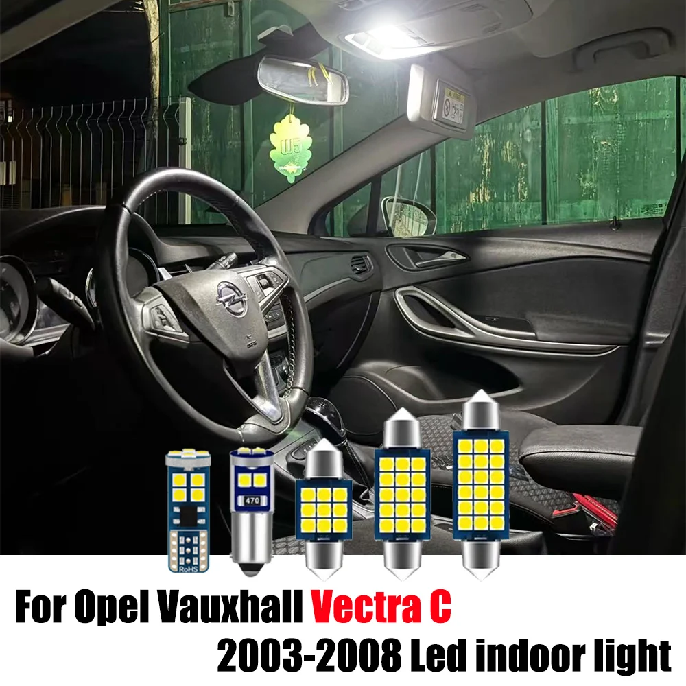 

11pcs For Vauxhall Opel Vectra C 2003 2004 2005 2006 2007 2008 Canbus LED Car Interior Light Auto Lamp accessories Kit
