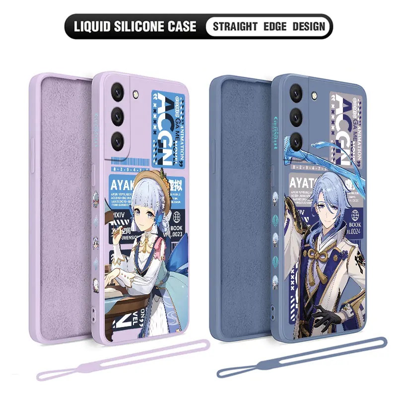 

Kamisato Ayaka Ayato Phone Case For Samsung Galaxy S23 S22 S21 S20 Ultra Plus FE S10 S9 S10E Note 20 ultra 10 9 Plus Cover