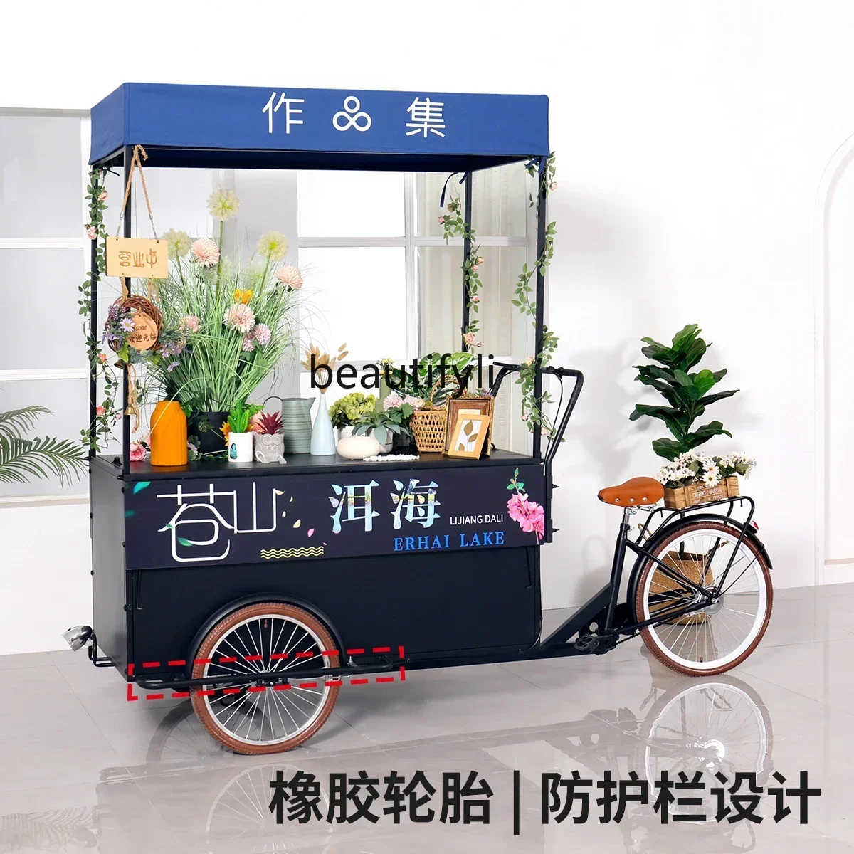 

53cqyDisplay stand Night market float Outdoor market stall Promotion cart Iron art stall trolley
