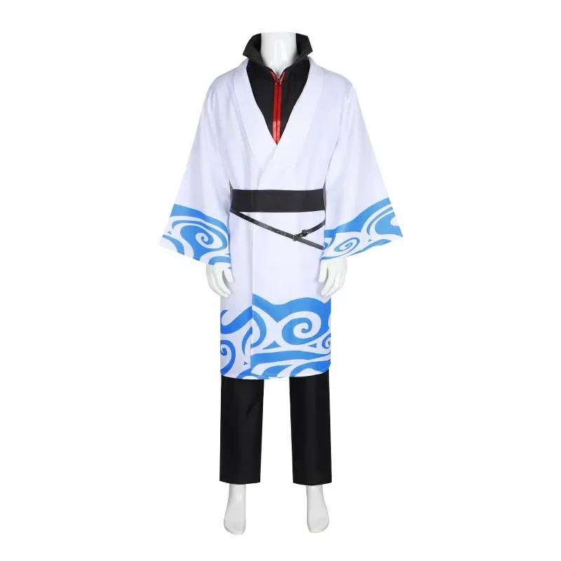 Anime Gintama Cosplay Sakata Gintoki Costume da uomo