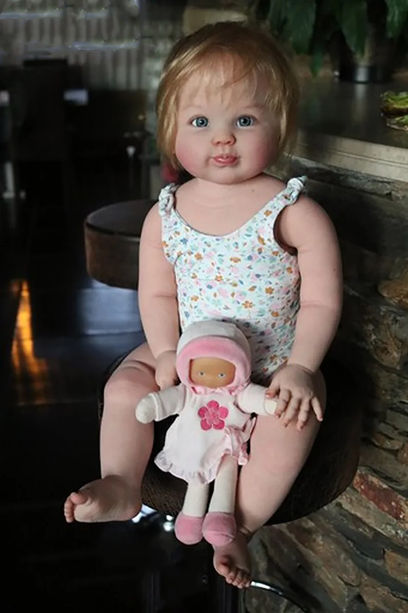 新入荷 エミリン 大型 リボーンドールキット 28インチ 未完成 未塗装 DIYパーツ コネクター付き布製ボディとランダムアイ