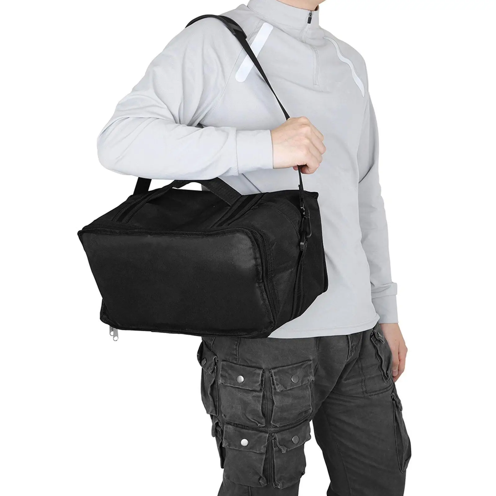 Padded Bongo Drum Storage Bag Adjustable Strap Oxford Cloth Case Durable Dustproof Hand Drum Tote for Musicians and Gig Use