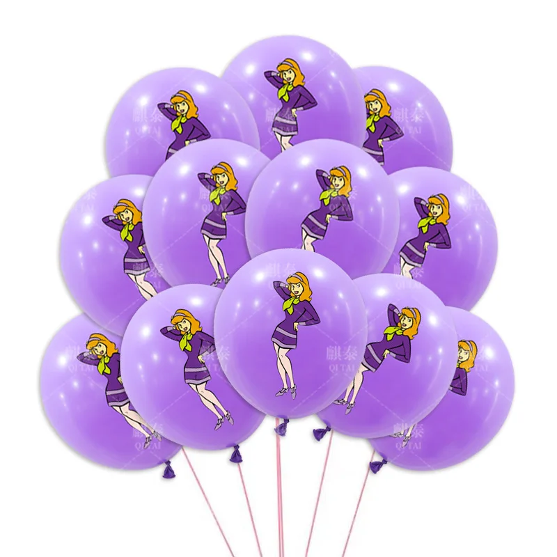 Hot New 20pcs Scoobys Doo Theme Balloon Party Decoration Supplies 12Inch Latex Balloon Birthday Party Decoration Set view 3