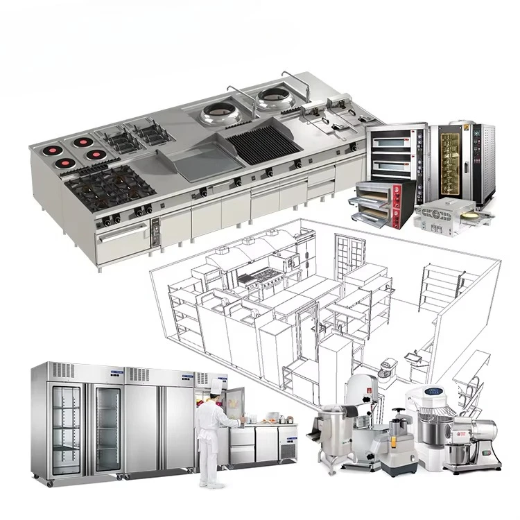 Restaurant Hotel Supplies Industrial Professional Stainless Steel Catering Commercial Hotel Restaurant Kitchen Equipment