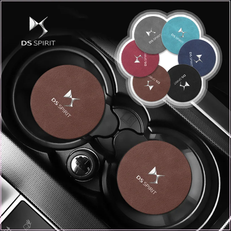 Auto Logo Car Coaster Water Cup Bottle Holder Anti-slip Pad Mat Decoration for Citroen DS3 DS4 DS5 C2 3 C4 C5 C6 C1 Car Stickers