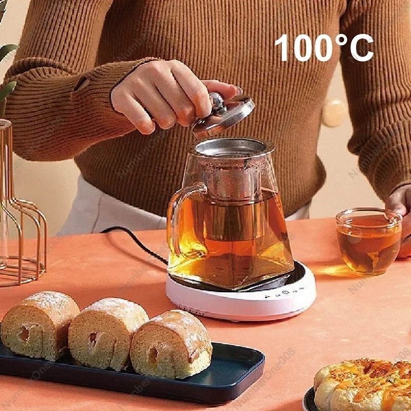 

200W Heating Coaster Can Boil Water At 100°C Adjust Milk Coffee Heating Base Home Tea Maker 4 Gear Temperature Adjustment 220V