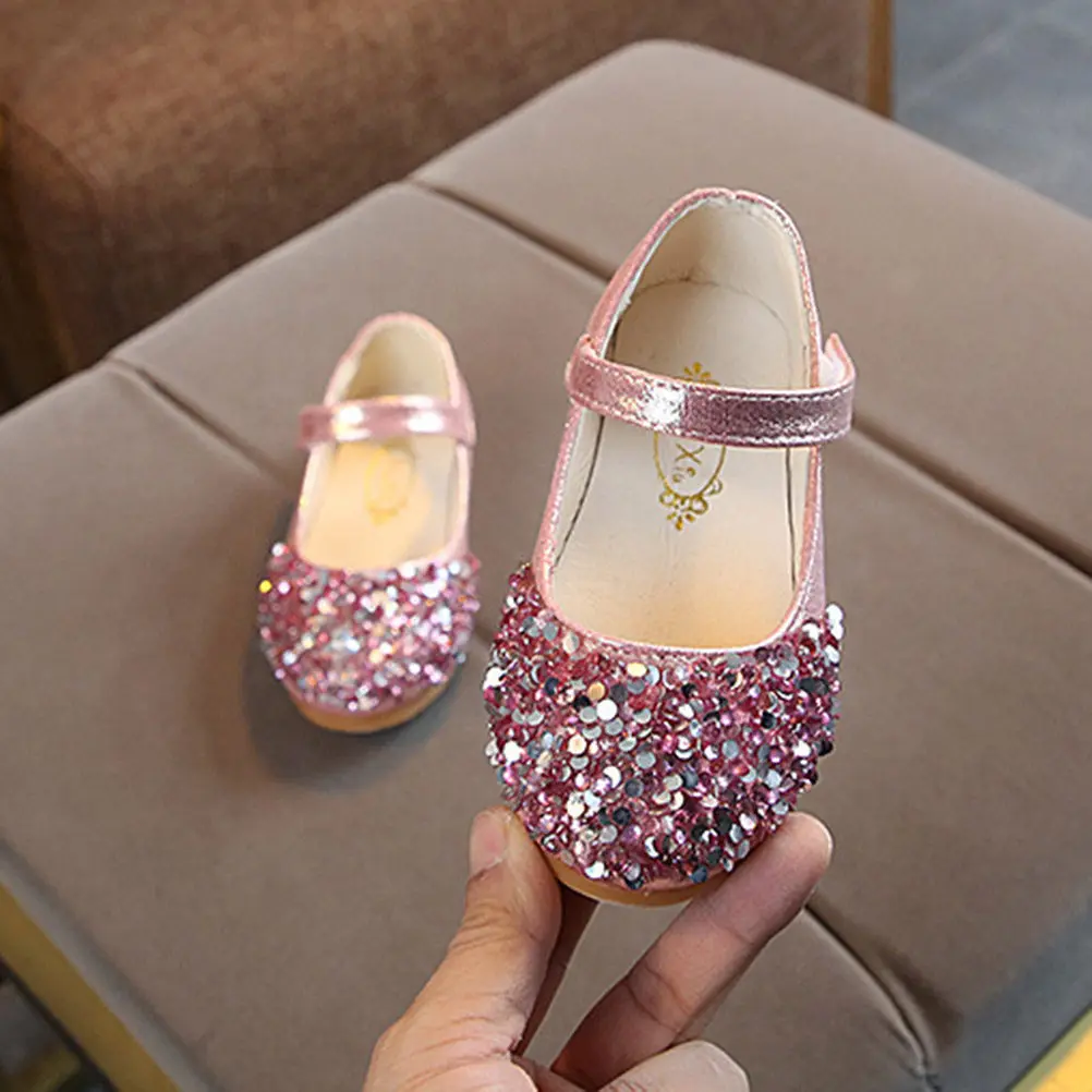 

Girls Dancing Shoes PU Rhinestone Decorated Non-Slip Breathable Easy- Design for Daily Wear Party Wedding Performance