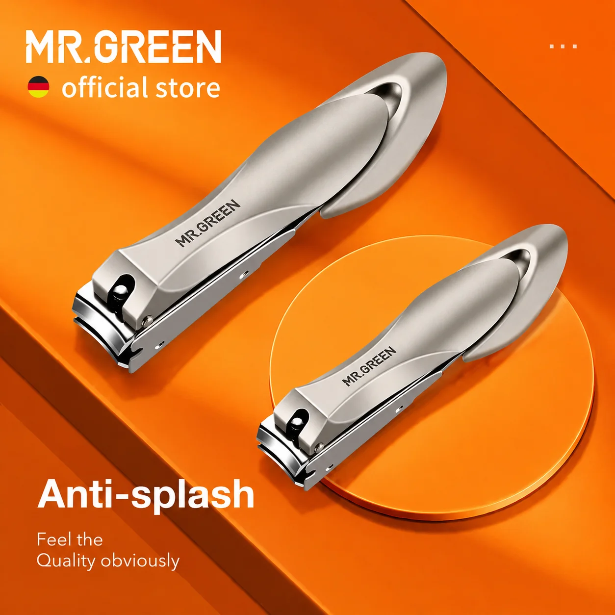 Anti-Splash Nail Clippers Stainless Steel Sharp Blade Fingernail Toenail Clipper Trimmer Manicure Pedicure for Men Women