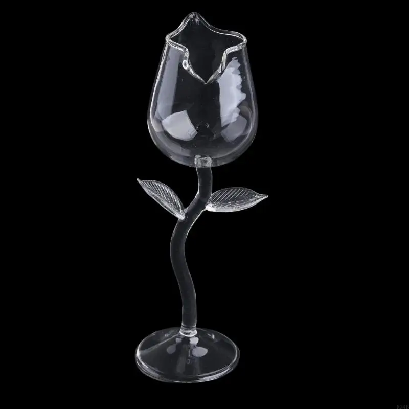 KX4B 100mL Wanced Red Red Rose Goblet Wine Cocktail Ly