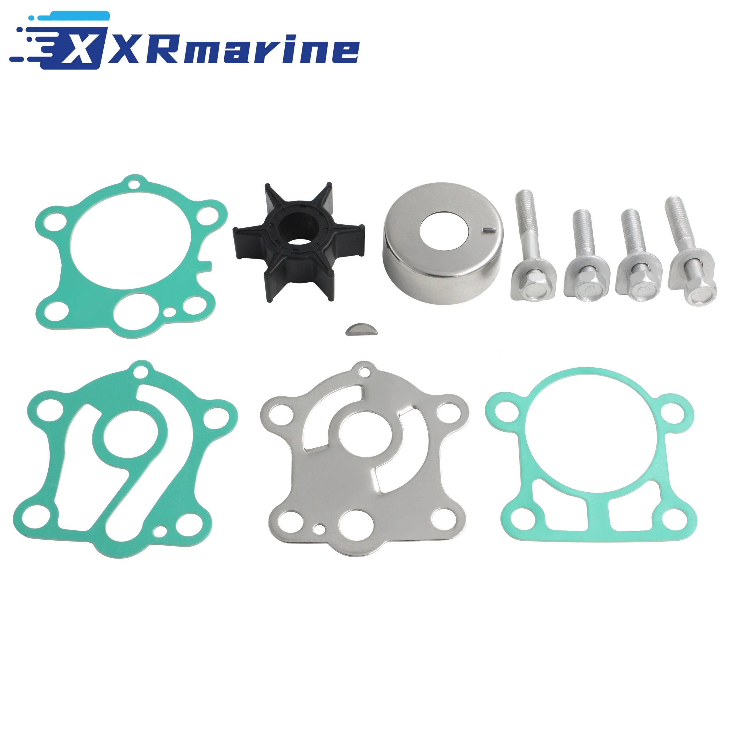 Water Pump Impeller Repair Service Kit for Yamaha Marine 25 30 HP 2 Stroke 3 Cyl Outboard Engine 6J8-W0078-01 6J8-W0078-A1