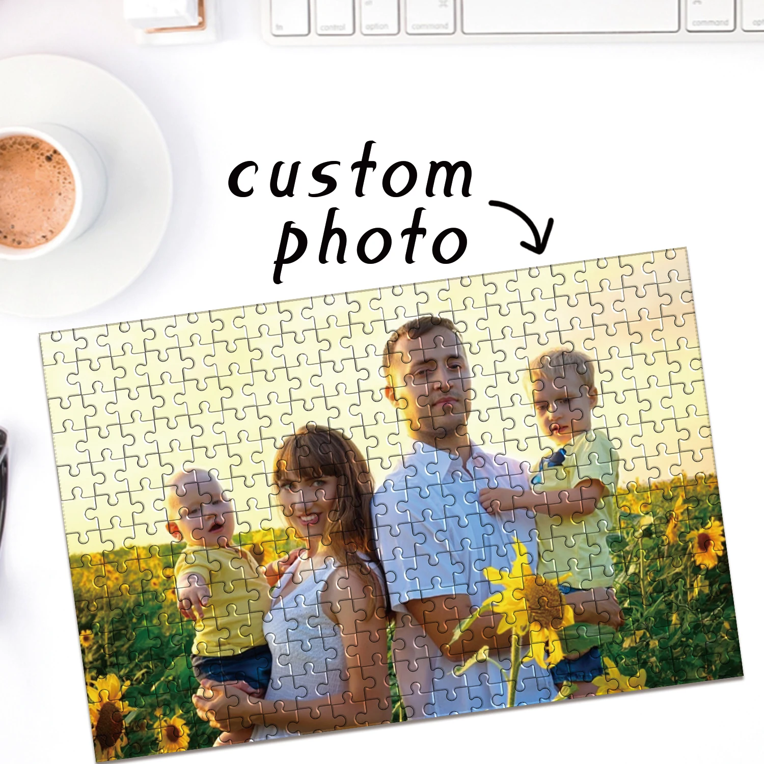35/150/300/500/1000pcs garden family Custom Photo Custom DIY Personalised Photo Portrait Puzzles Custom Puzzles in Photos