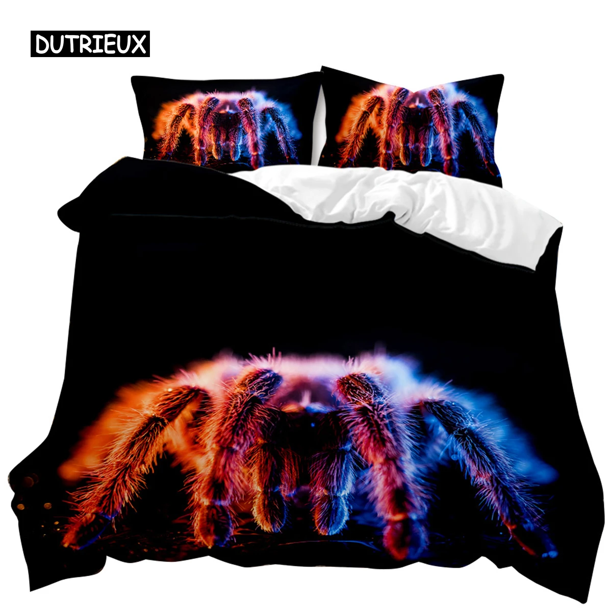 

Spider Duvet Cover Set 3D Print Brown Spider Twin Comforter Cover Set Insect Theme Double Queen King Size Polyester Qulit Cover