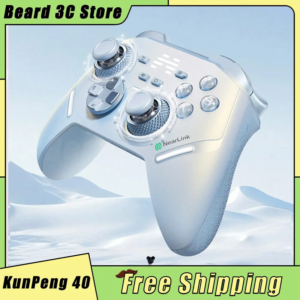 BeiTong BeTop KunPeng 40 Gamepad Aurora Blue 3 Mode وحدة تحكم ألعاب لاسلكية 2000HZ TMR عصا التحكم الزناد Gamepads PC NS مخصص