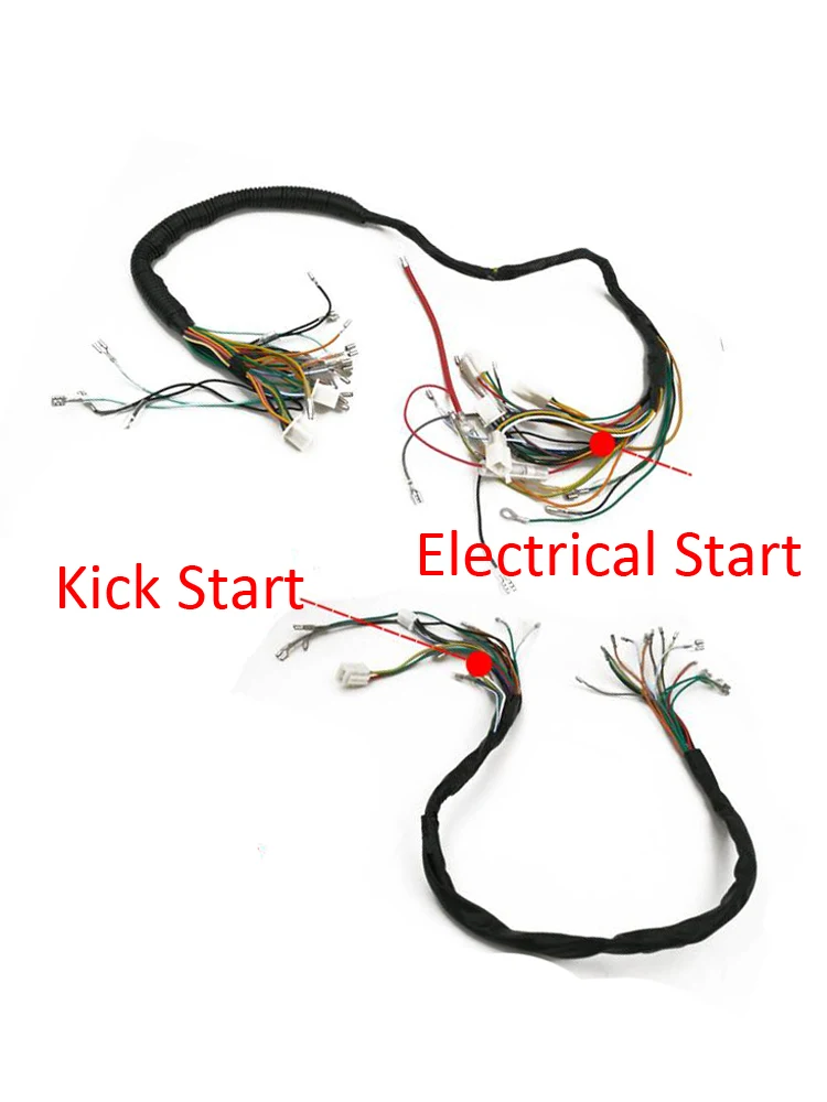 Motorcycle Electrical Wiring Harness Wire Cable For Jialing Honda Dayang Lifan JH70 CD70 C70 JL70 70cc Kick/Electrical Starter