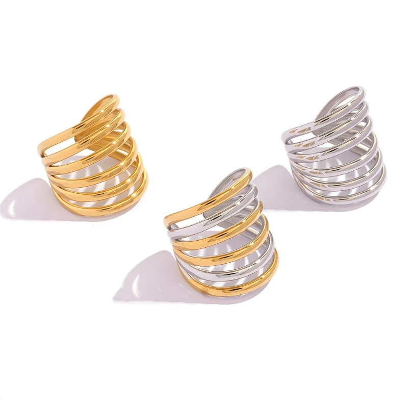 Artistic Openwork Twisted Band Ring Minimalist Yet Striking Jewelry Cool Metallic Accessory For Trendy Looks
