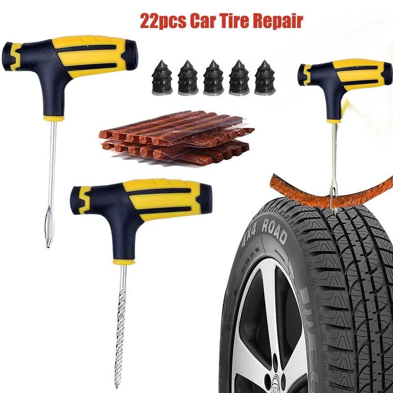 Kauçuk Şeritler ile içsiz Lastik Tamir Kiti Delinme Çivili Fiş Aracı Araba Motosiklet Kamyon Vakum Lastik Düzeltme