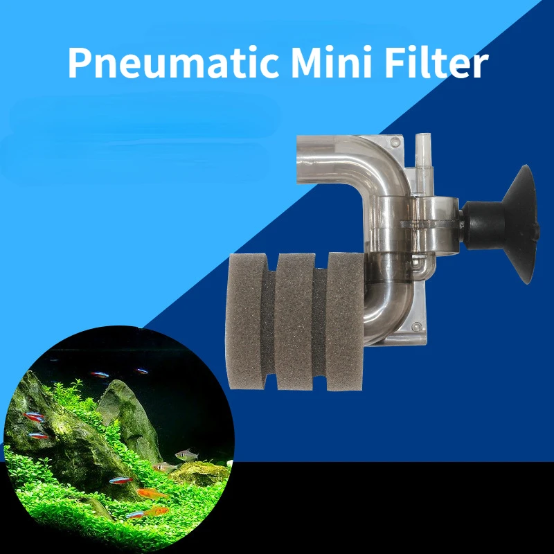 Pneumatic Mini Fish Tank Filter Aerator Biochemical Sponge Filter Aquatic Plant Water Filtration Aquarium Accessories