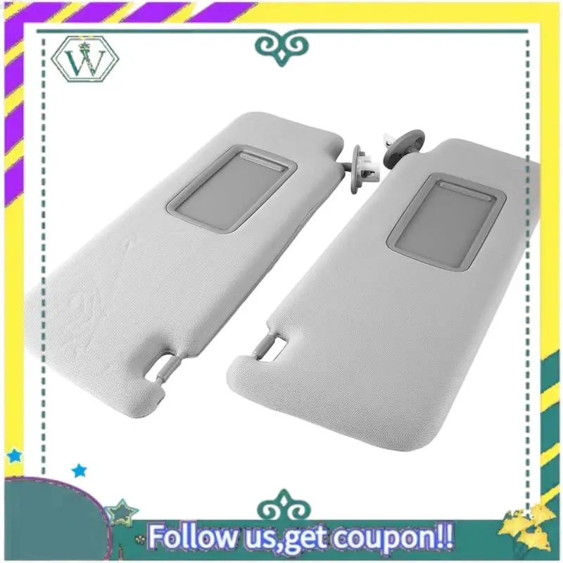 

A82U-Car Sunshield Sunvisor Sun Visor With Mirror Interior Gray For Toyota 4RUNNER 2010-2023 74320-35A91-B1