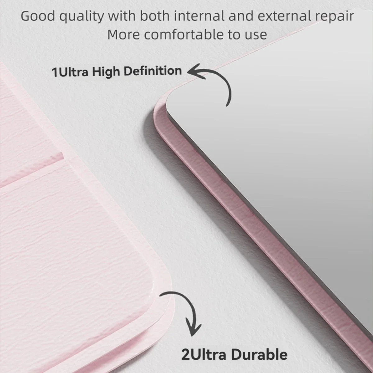 Mini espejo de maquillaje portátil, mesa de dormitorio y uso de oficina, espejo plegable ajustable y portátil 2030