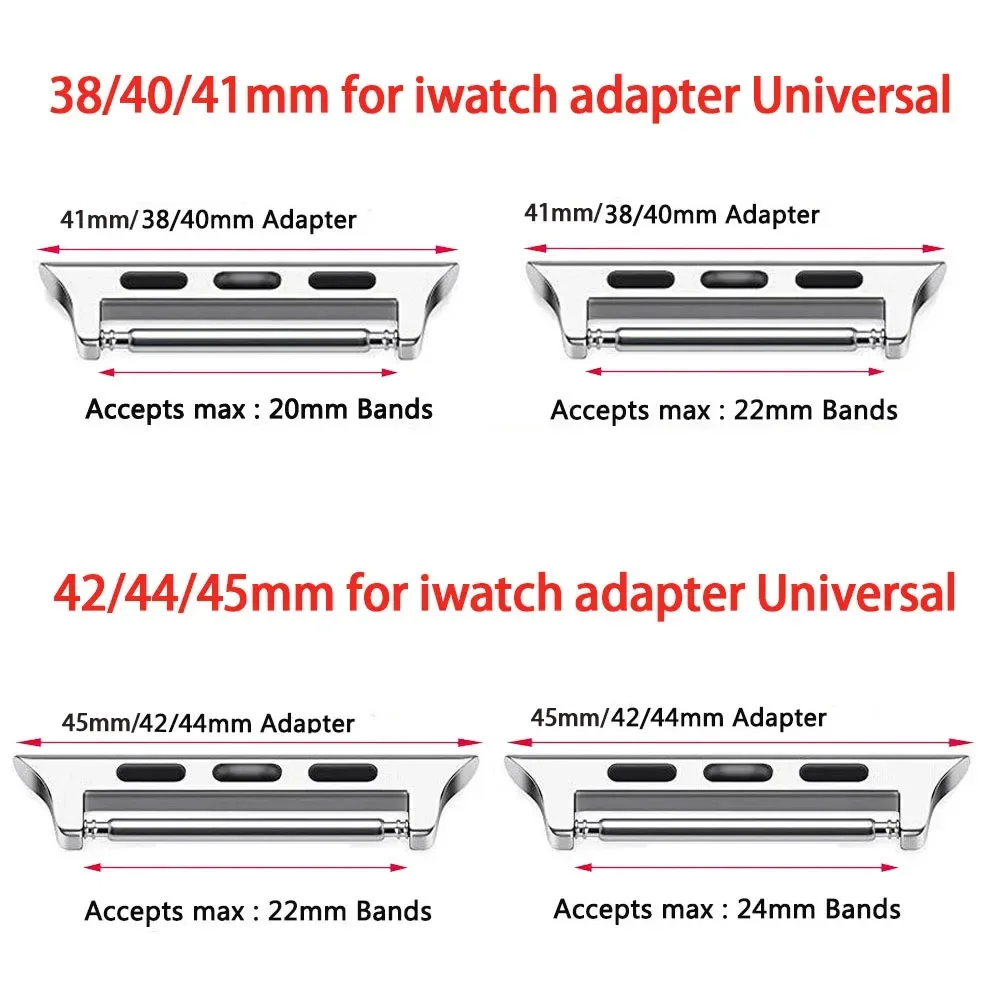 Metal Connector for Apple Watch Ultra 2 49mm 9 8 7 41mm 45mm for Iwatch Series 6 SE 5 4 44mm 40mm 42mm Strap Adapter Accessories