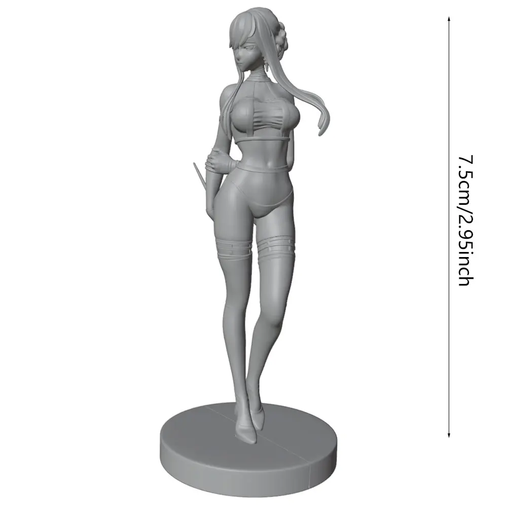 1/24 Miniature Resin Statue 75mm Handmade Model Kit, 3D Printed, Unpainted Resin Model That Requires Hand Painting, Suitable for Tabletop Games and Role-Playing Games, Unique Christmas Gift, Collectible Miniature | Complex Designs |   3D Printing Model