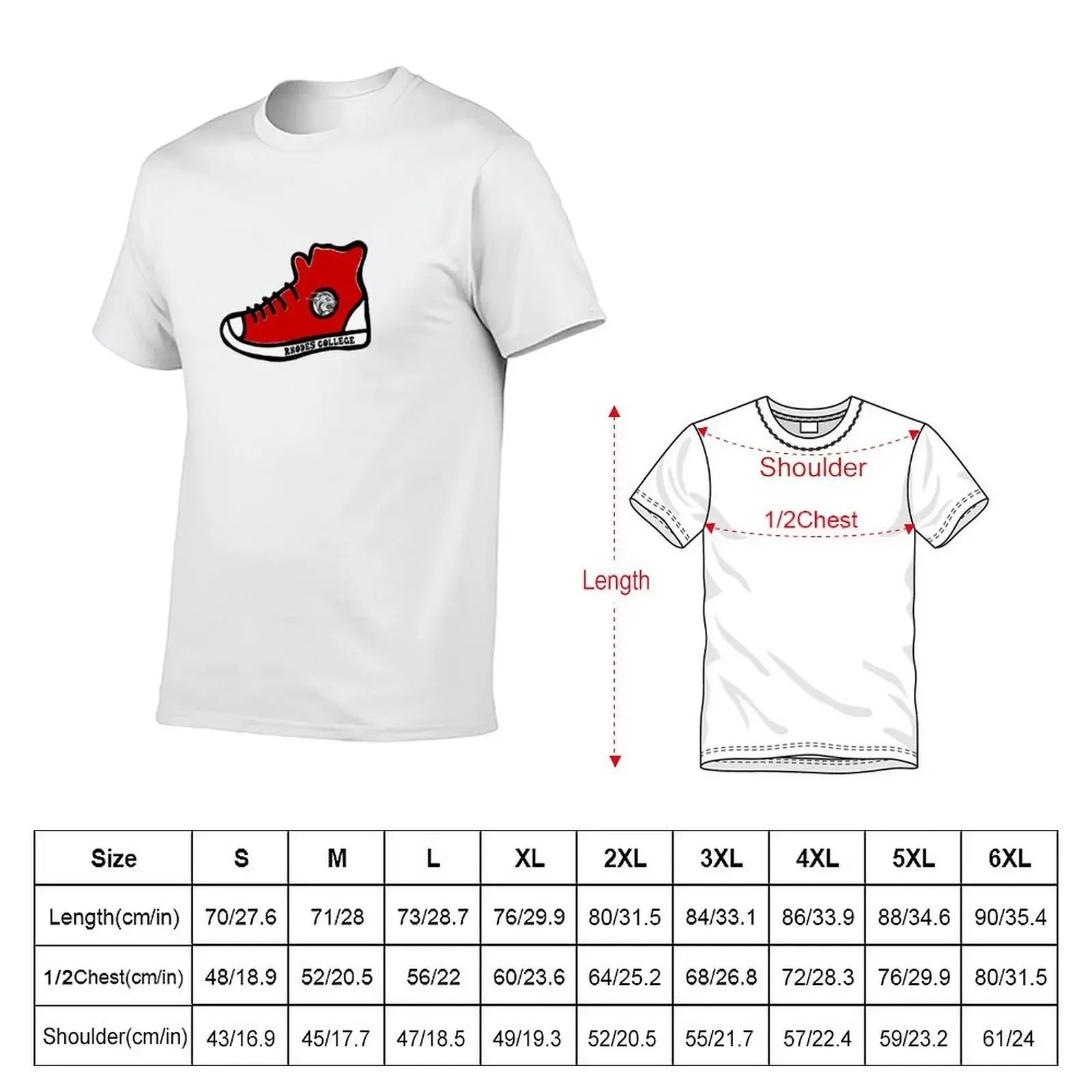 Rhodes College Shoe Sticker T-Shirt plus sizes Blouse cute clothes men clothings