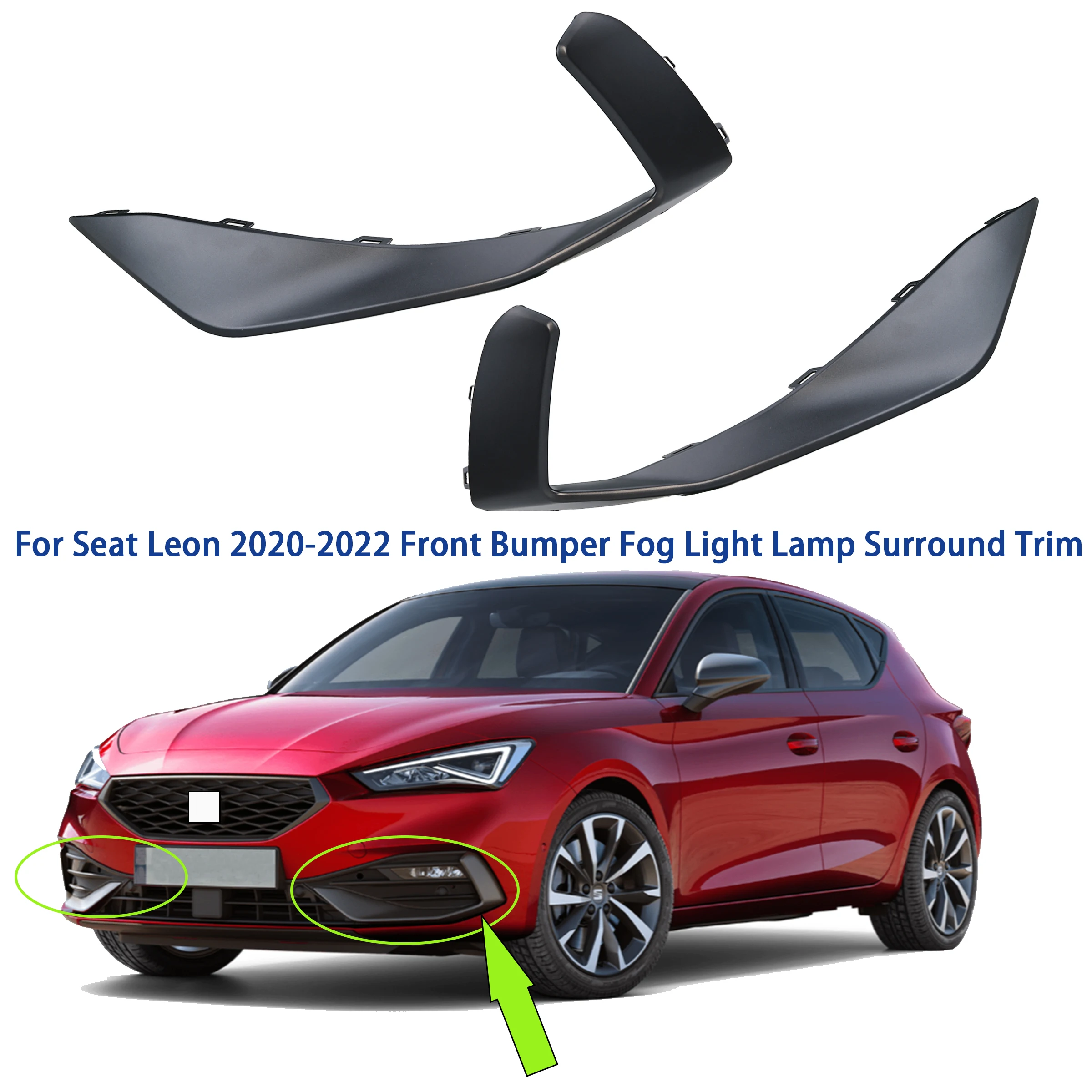 For Seat Leon 2020 2021 2022 Front Bumper Fog Lamp Surround Trim Frame Cover 5FA85371267E Car Accessories