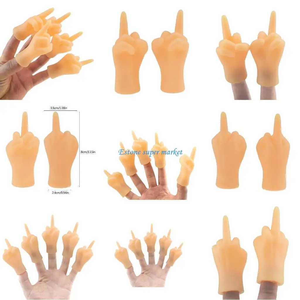 

090B 2pcs/set Funny Simulation Left Right Mini Hands Puppets Children Toy