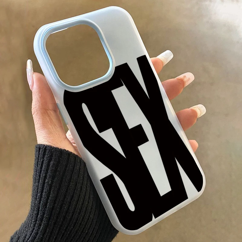 Stylowe etui na telefon z angielskim napisem i nadrukiem seksualnym na iPhone 17 Pro 16 15 14 13 12 11 Pro Max XS XR X 7 8 Plus, odporne na wstrząsy, 2 w 1