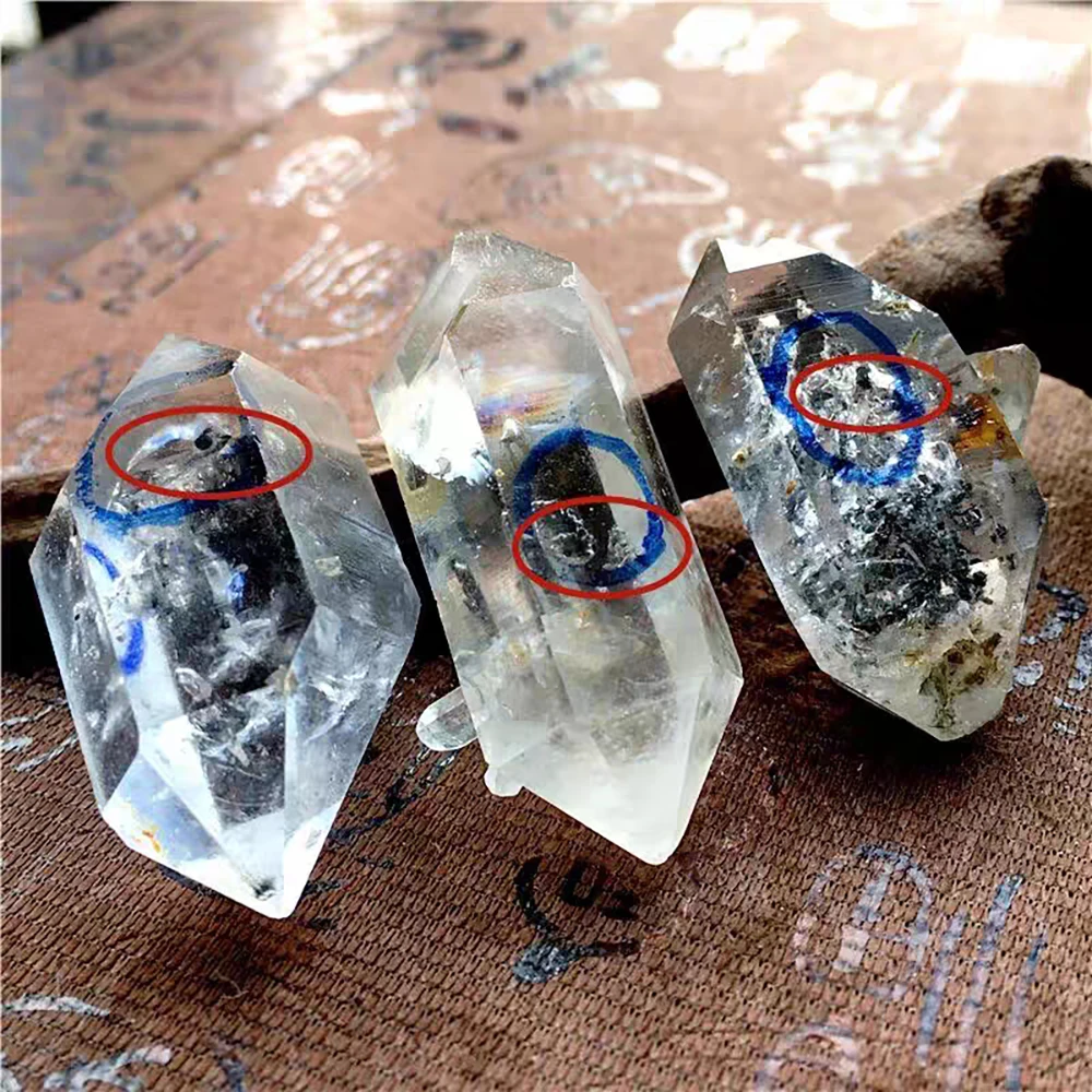 Black Herkimer Diamond Crystal | Raw Specimen with Dynamic Sand Inclusions Water Gall for Reiki & Unique Gemstone Collection view 4