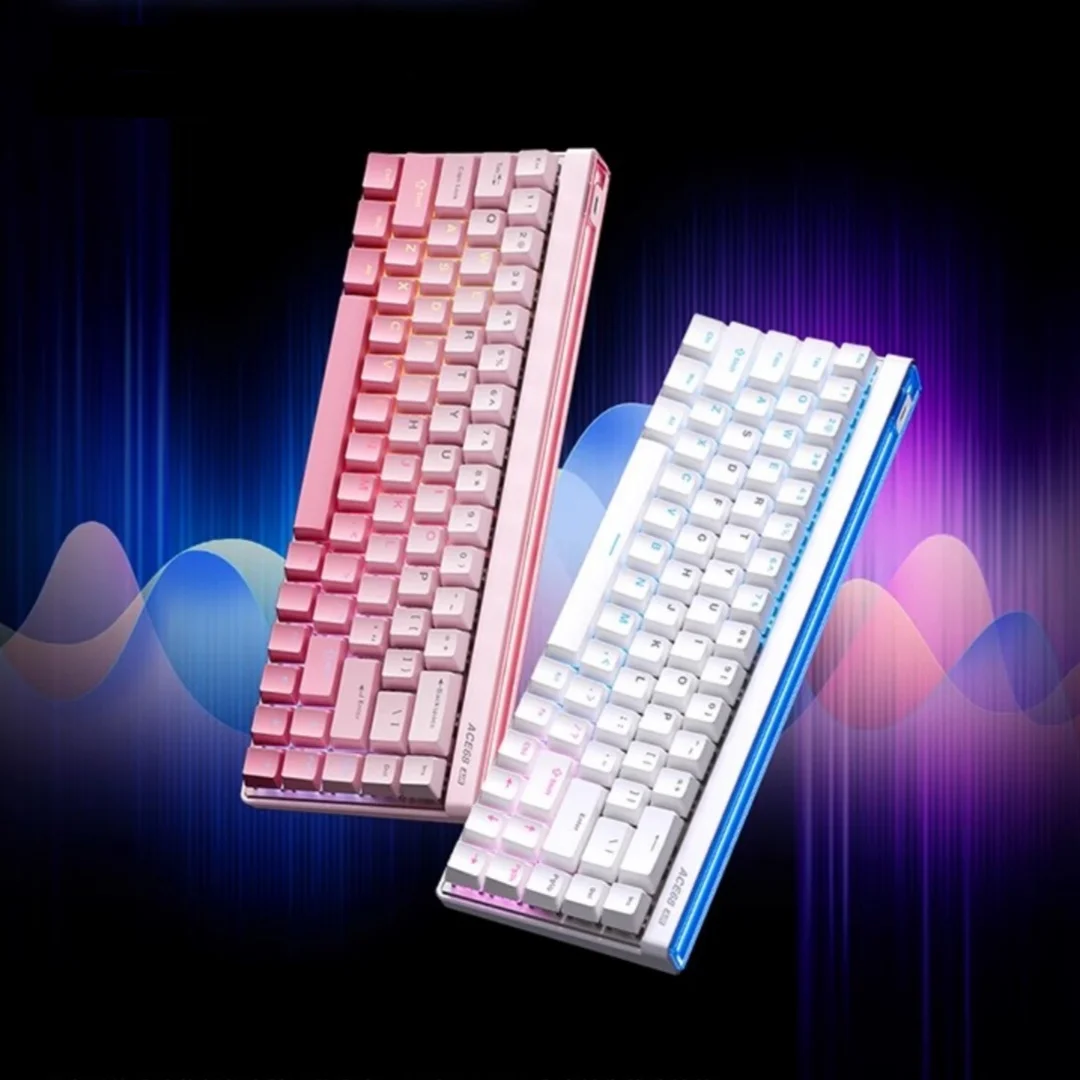 MCHOSE ACE 68 에어 게이밍 키보드 8KHZ 카일 마그네틱 스위치 기계식 유선 저지연 맞춤형 0.01mm 0.1ms RGB CNC