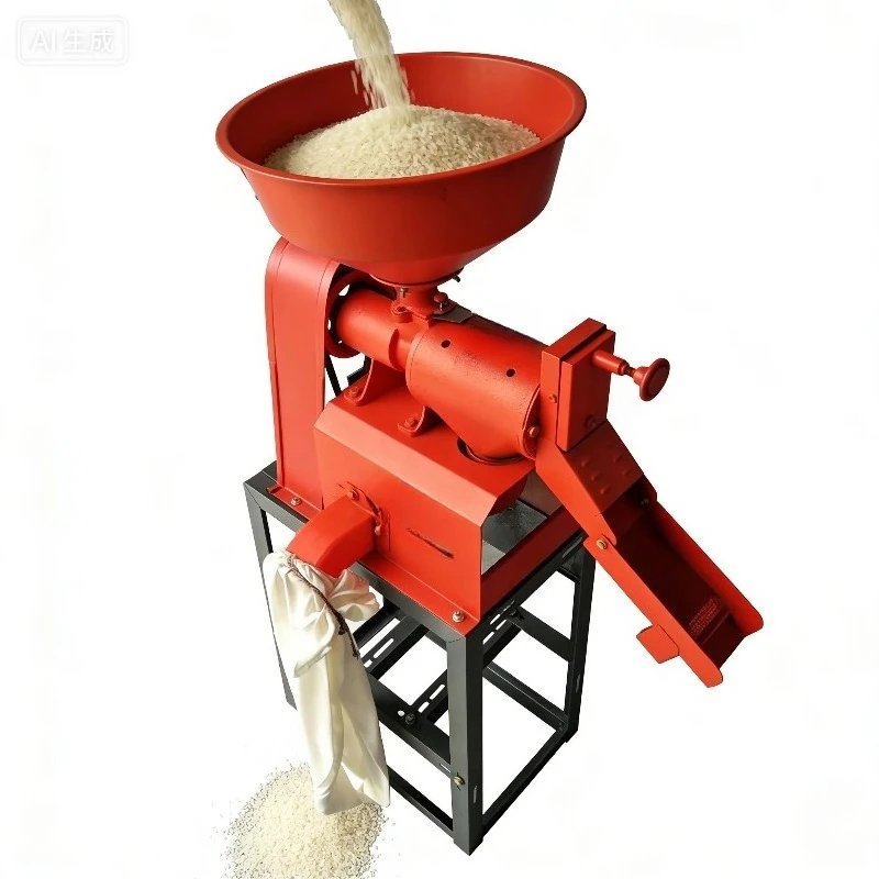 Heavy-duty rice milling machine with all-steel construction and thickened frame for long-lasting durability
