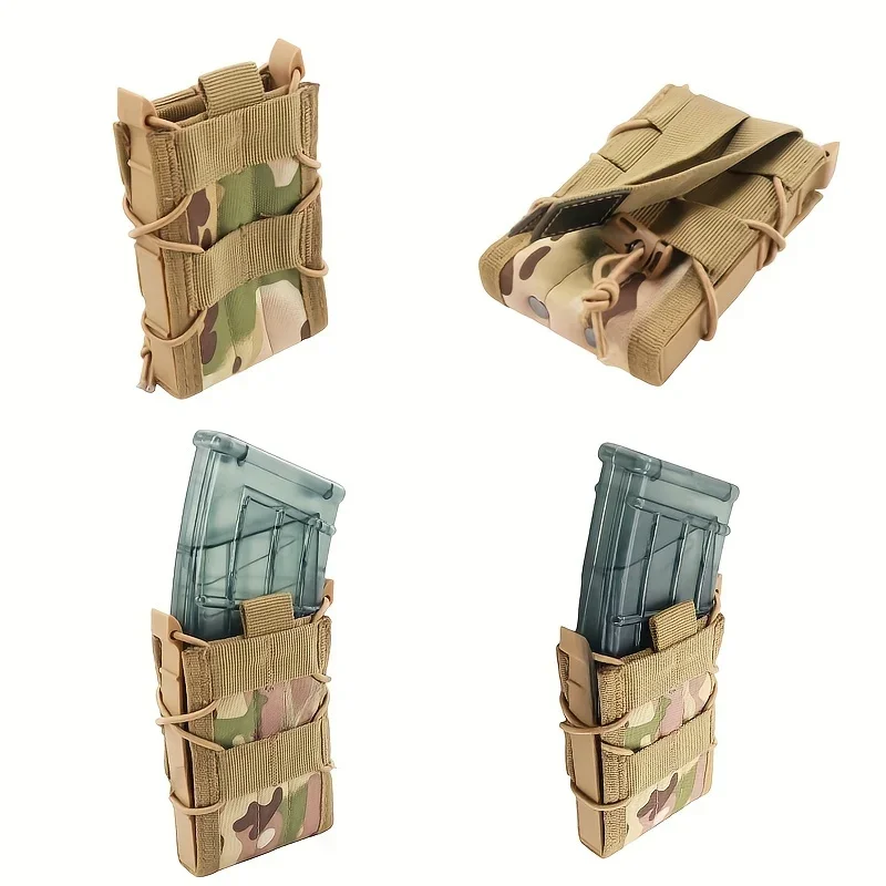 

Кобура для журналов Tiger 5,56 мм с системой MOLLE для M4/M16/AK-47, эластичная система тяги, крепление для ремня/жилета, подходит для
