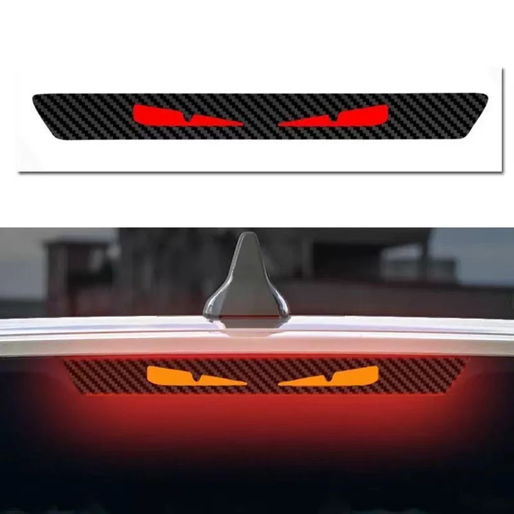 1 Pack Car Sticker Taillight Brake Lights Lamp Protector Brake Tail Light Sticker Devil Eyes For Car Brake Light Window PVC