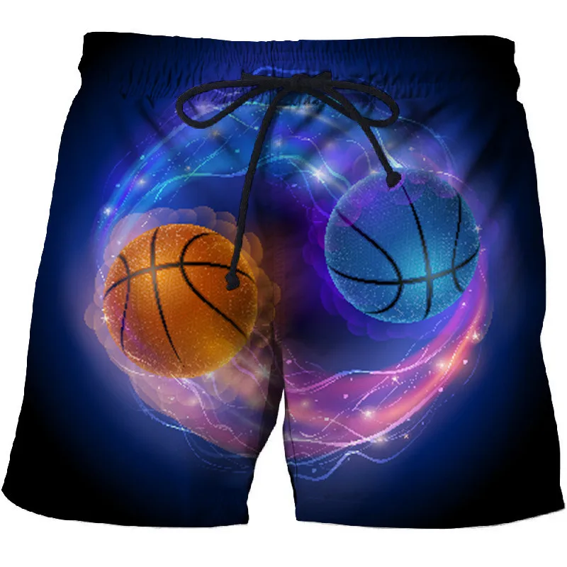 Flame Graphics 3d Print Summer Fashion Men\'s Shorts Quick Dry Swimming Shorts Oversized Casual Beach Pants Trend Men Clothing