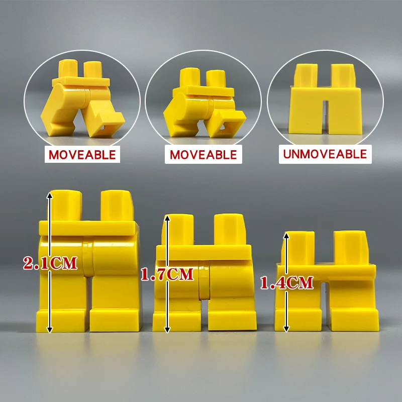 20 قطعة/الوحدة MOC الطوب متعدد الألوان السراويل فستان قصير الساقين فارغة الجسم تجميع اللبنات الجسيمات اللعب دمية بلاستيكية