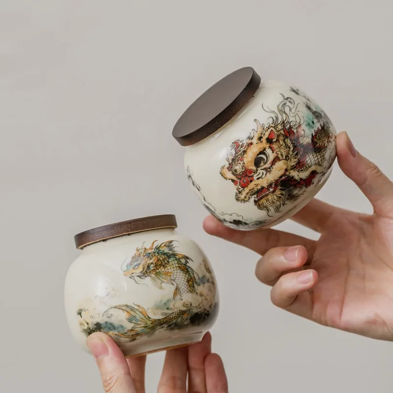 Recipiente de Cerámica para Té, Frasco Hermético para Dulces y Bocadillos, Recipiente Versátil para Almacenar Nueces, Granos de Café y Hierbas, Recipiente para Alimentos